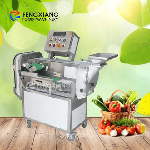 Máquina de corte multifuncional automática de frutas e vegetais Fengxiang FC-301L de cabeça dupla